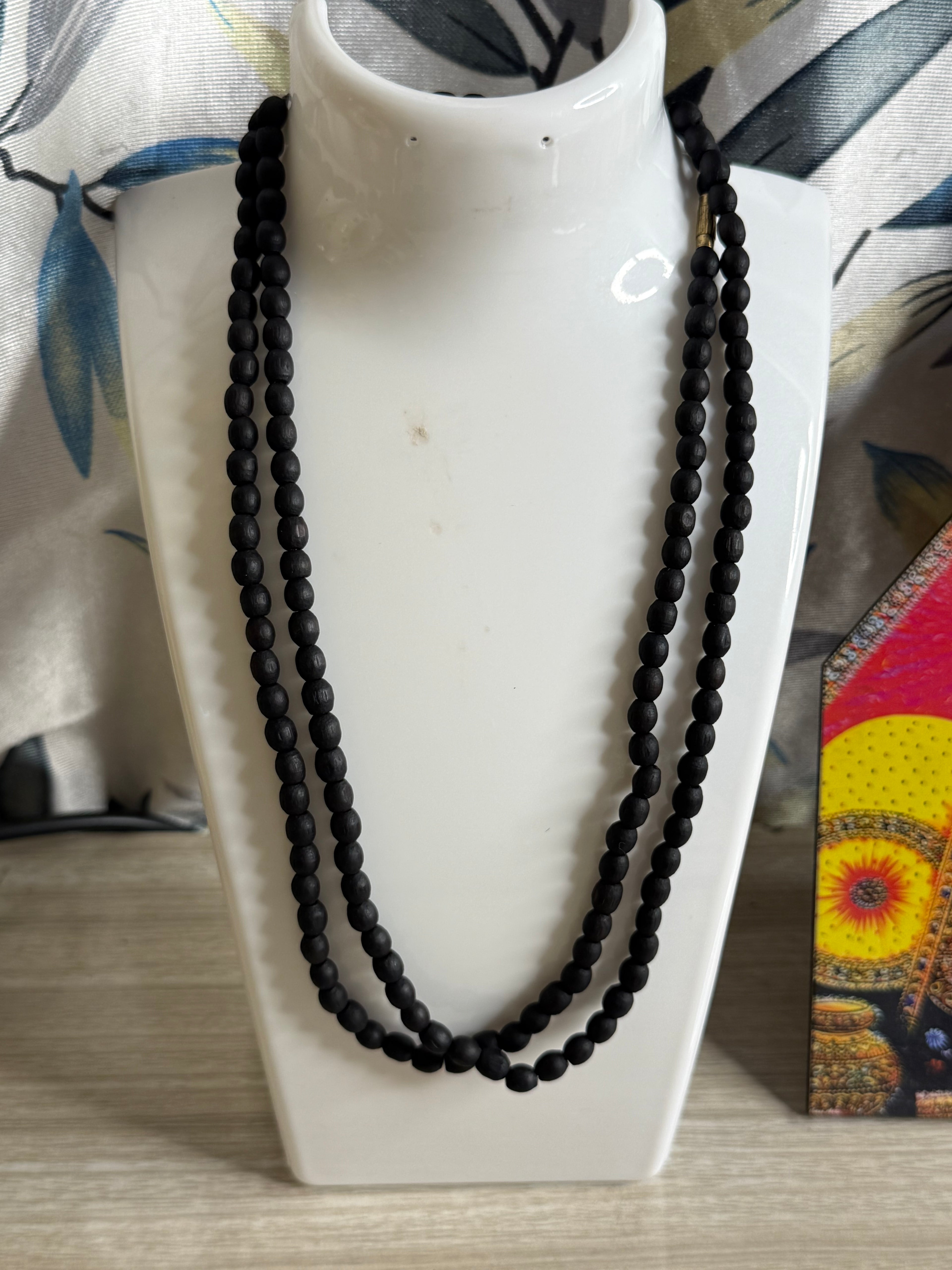 Double black layers beautiful tulsi mala