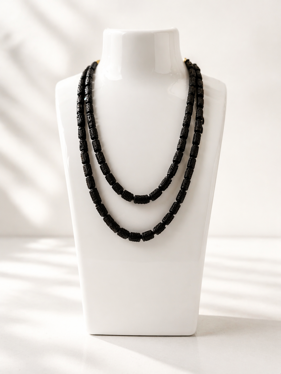 Radha naam black tulsi mala