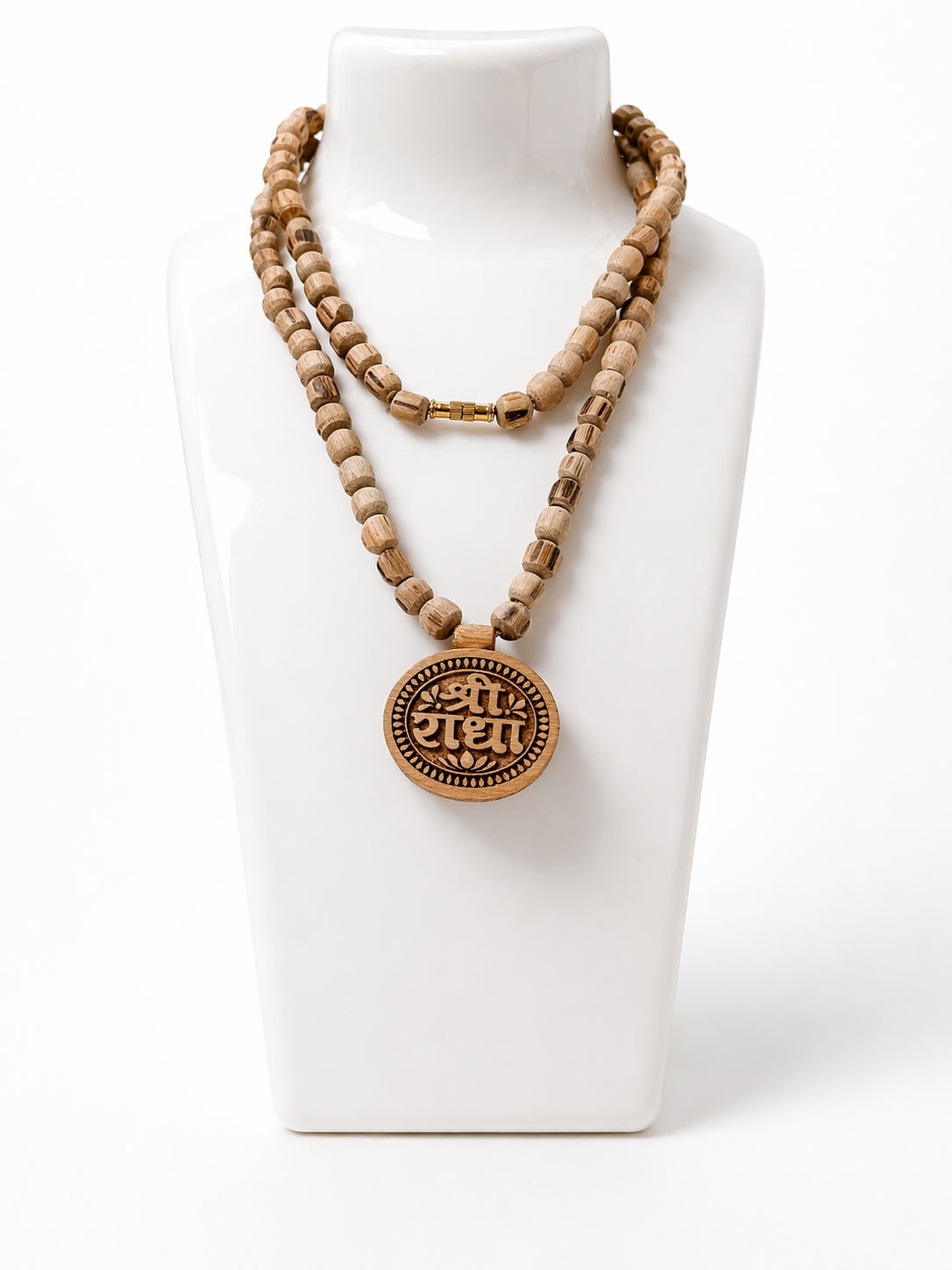 Shri Radha Pendant Tulsi Bhaktmal Mala – Double Layer Premium Devotional Necklace