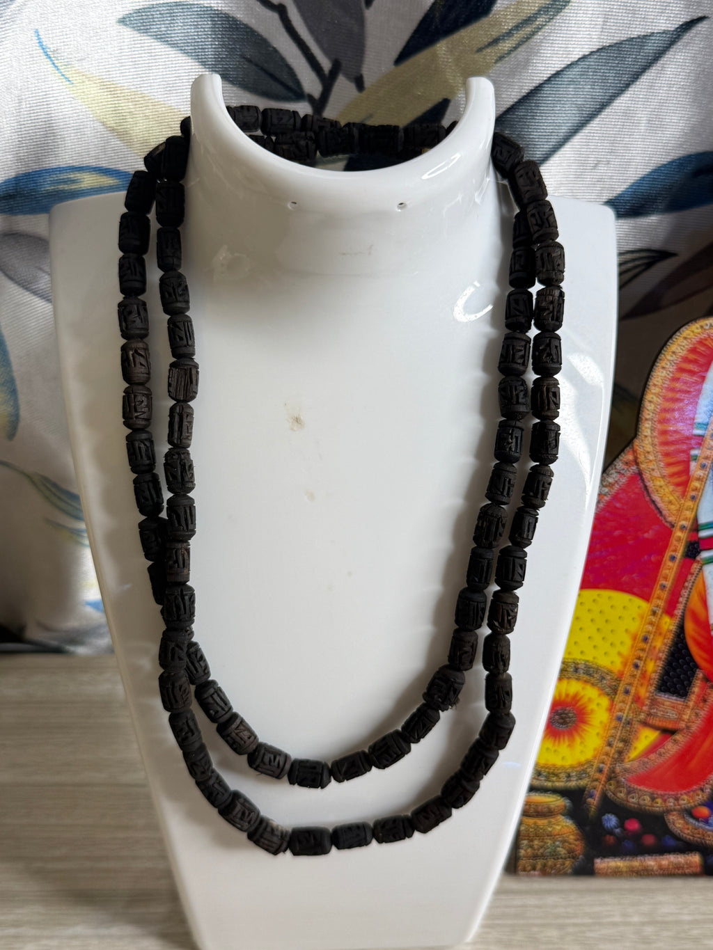 Radha naam black tulsi mala