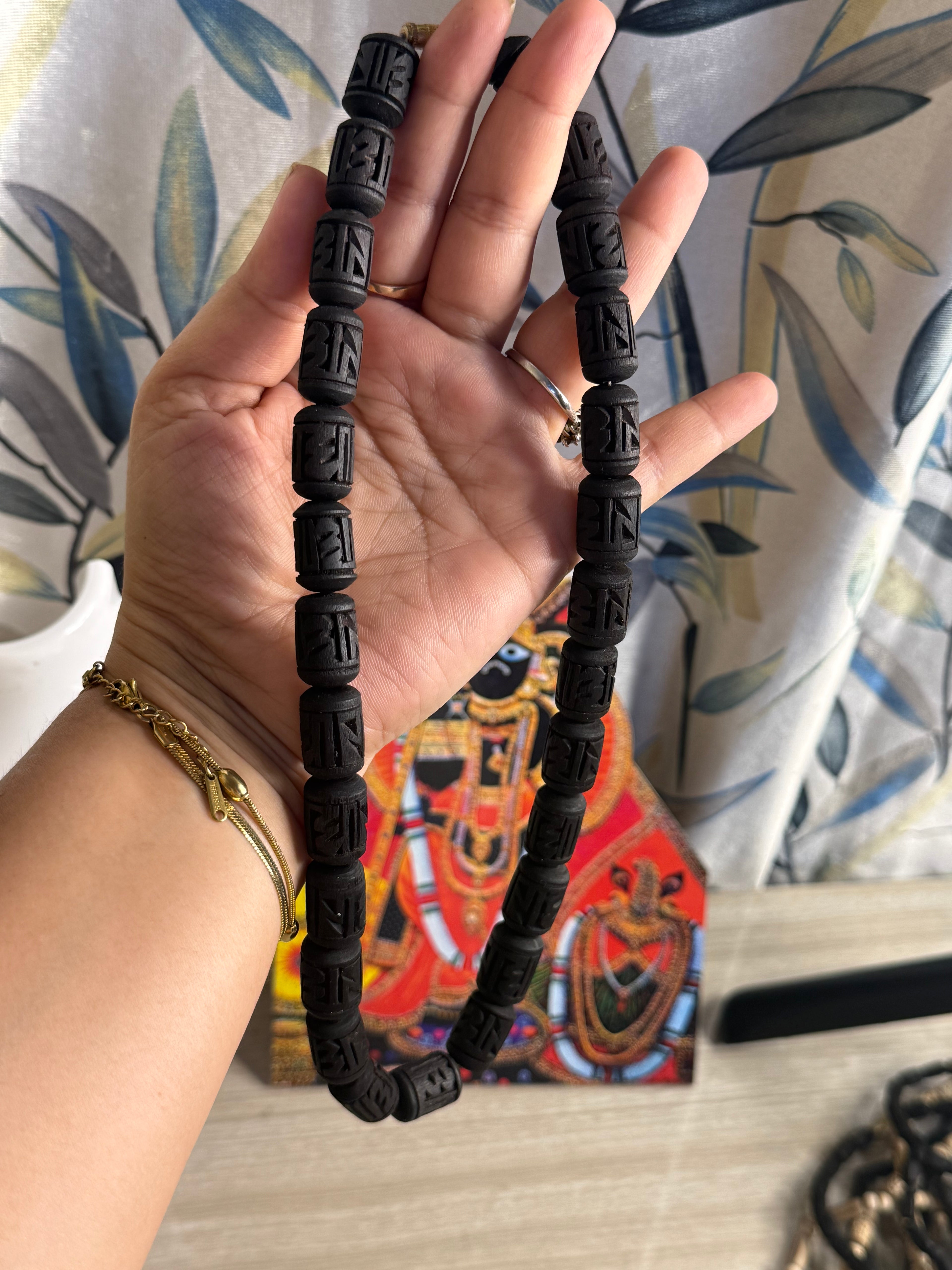 Beautiful Radha naam long bead mala