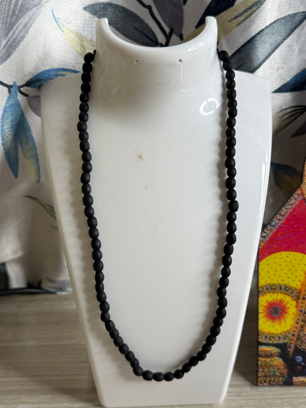 Classic Black Bead Mala – Simple Spiritual Necklace for Daily Wear